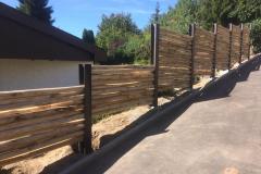 Palisaden-Kastanienholz-Sichtschutz-Wand