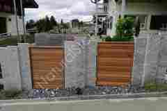 Sichtschutz-Palisaden-Kastanienholz-Vorderansicht