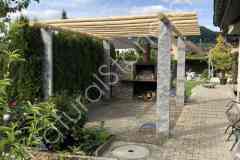 Pergola hell Kastanienholz top
