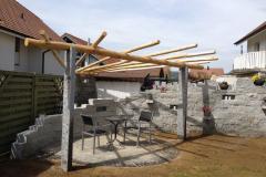 Pergola-Dreieck-Mauersteine