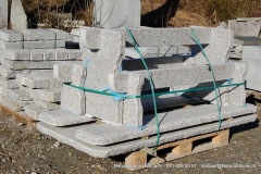 Tisch Modell "Gottardo" 200 x 90 x 6 cm - Palettiert und transportbereit. Kanten gerundet handgespitzt.